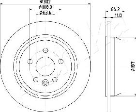 Ashika 61-0L-L11 - Тормозной диск autospares.lv