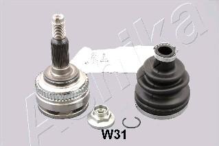 Ashika 62-0W-W31 - Шарнирный комплект, ШРУС, приводной вал autospares.lv