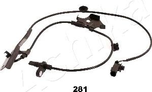 Ashika 151-02-281 - Датчик ABS, частота вращения колеса autospares.lv