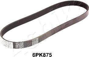 Ashika 112-6PK0875 - Поликлиновой ремень autospares.lv