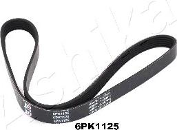 Ashika 112-6PK1125 - Поликлиновой ремень autospares.lv