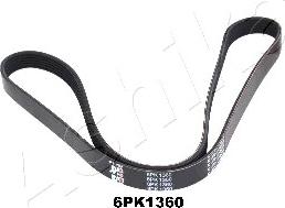 Ashika 112-6PK1360 - Поликлиновой ремень autospares.lv