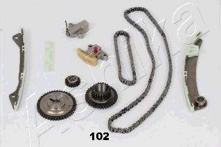 Ashika KCK102 - Комплект цепи привода распредвала autospares.lv