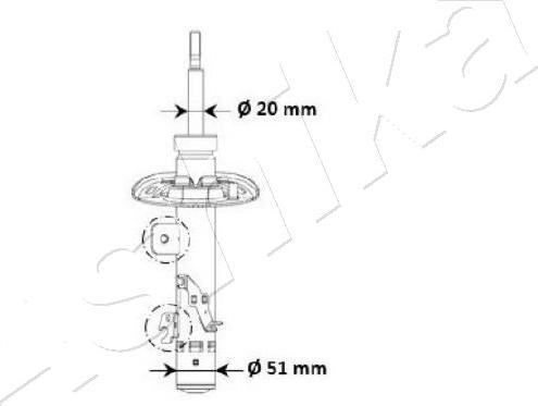 Ashika MA-00975 - Амортизатор autospares.lv