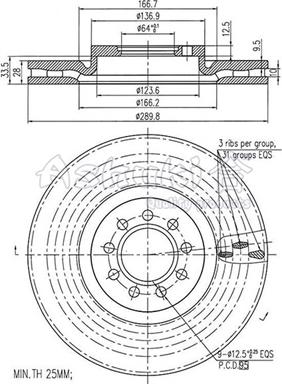 Ashuki 0990-4901 - Тормозной диск autospares.lv