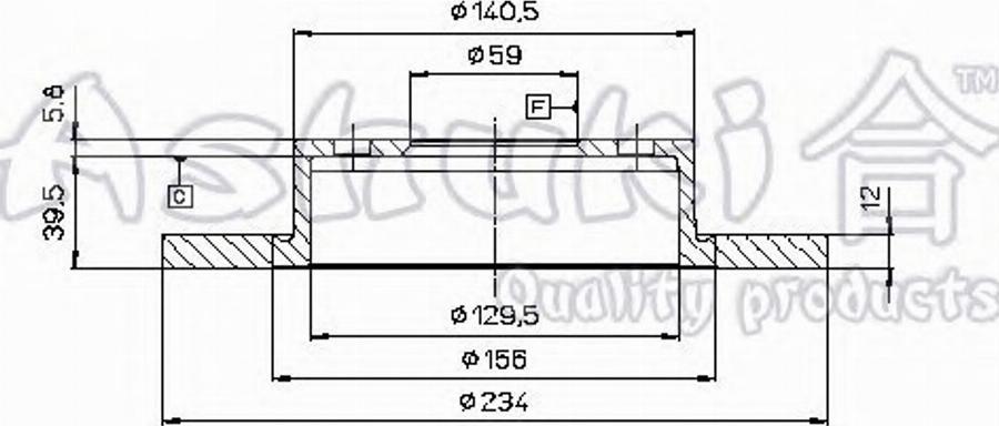 Ashuki 0990-4601 - Тормозной диск autospares.lv