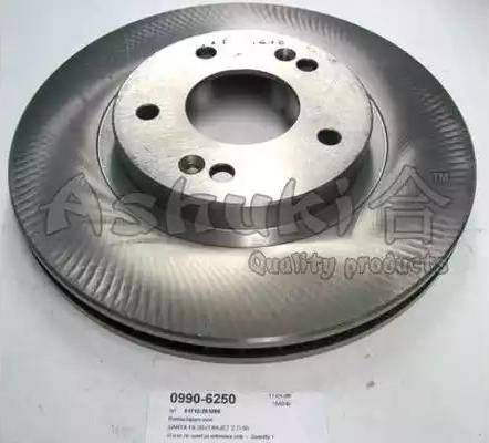 Ashuki 0990-6250 - Тормозной диск autospares.lv