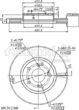 Ashuki 0990-8404 - Тормозной диск autospares.lv