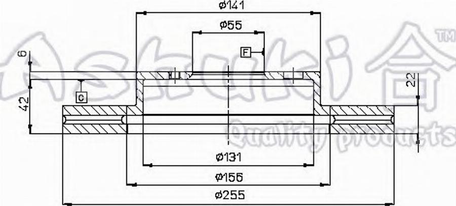 Ashuki 0990-3302 - Тормозной диск autospares.lv