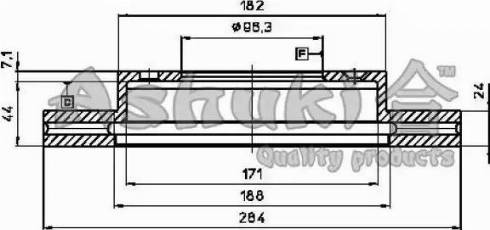 Ashuki 0990-2030 - Тормозной диск autospares.lv