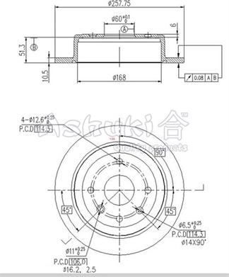 Ashuki 0993-9090 - Тормозной диск autospares.lv