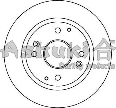 Ashuki 0993-0204 - Тормозной диск autospares.lv