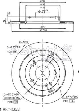 Ashuki 0993-3404 - Тормозной диск autospares.lv