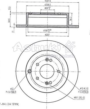 Ashuki 0993-3150 - Тормозной диск autospares.lv