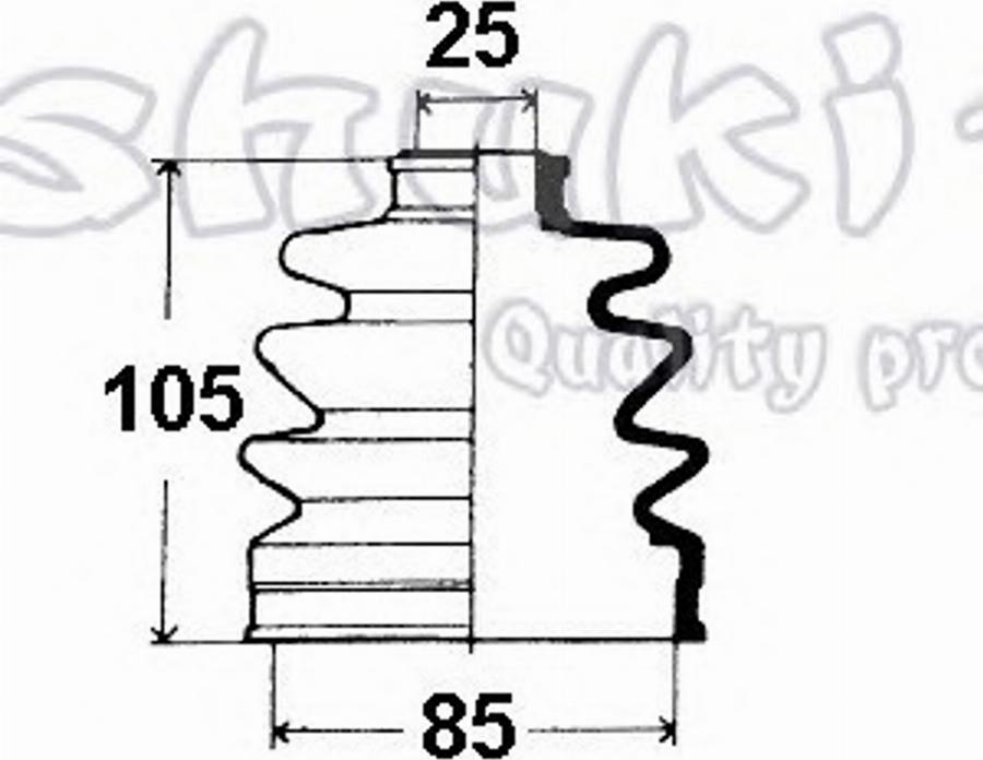 Ashuki 0858-3002 - Пыльник, приводной вал autospares.lv