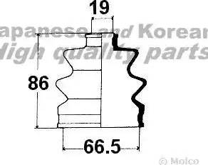 Ashuki 0864-6008 - Пыльник, приводной вал autospares.lv