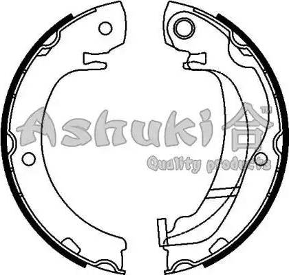 Ashuki 1050-9802 - Комплект тормозов, ручник, парковка autospares.lv