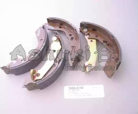 Ashuki 1050-6150 - Комплект тормозных колодок, барабанные autospares.lv