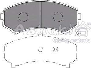 Ashuki 1080-9305 - Тормозные колодки, дисковые, комплект autospares.lv