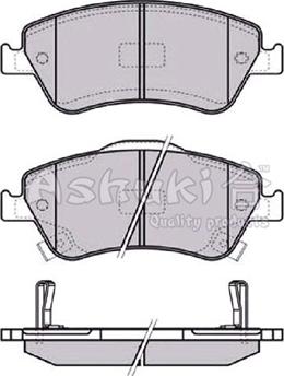 Ashuki 1080-0212 - Тормозные колодки, дисковые, комплект autospares.lv