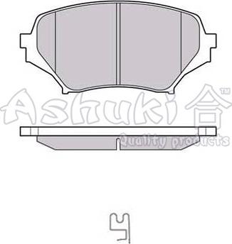 Ashuki 1080-8603 - Тормозные колодки, дисковые, комплект autospares.lv