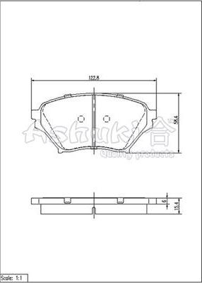 Ashuki 1080-2503 - Тормозные колодки, дисковые, комплект autospares.lv