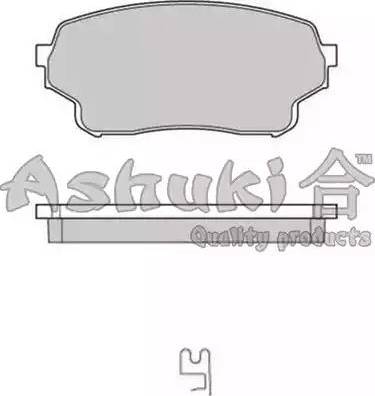 Ashuki 1080-7208 - Тормозные колодки, дисковые, комплект autospares.lv