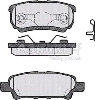 Ashuki 1083-4105 - Тормозные колодки, дисковые, комплект autospares.lv