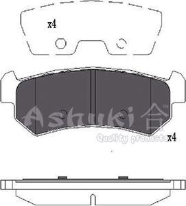 Ashuki 1083-3090 - Тормозные колодки, дисковые, комплект autospares.lv