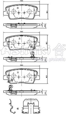 Ashuki 1083-2130 - Тормозные колодки, дисковые, комплект autospares.lv