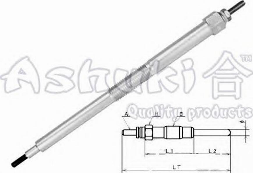 Ashuki 1713-6201 - Свеча накаливания autospares.lv