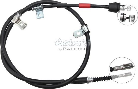 Ashuki ASH3-1652 - Тросик, cтояночный тормоз autospares.lv