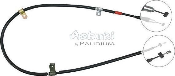 Ashuki ASH3-1667 - Тросик, cтояночный тормоз autospares.lv