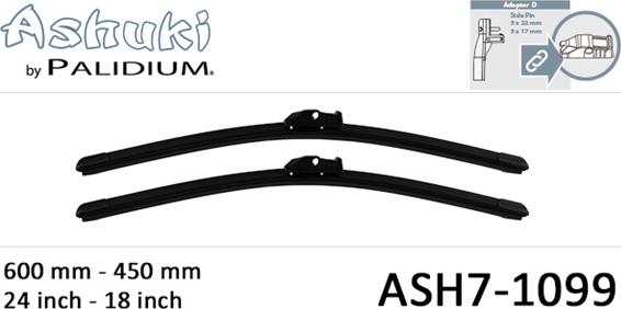 Ashuki ASH7-1099 - Щетка стеклоочистителя autospares.lv