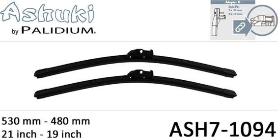 Ashuki ASH7-1094 - Щетка стеклоочистителя autospares.lv