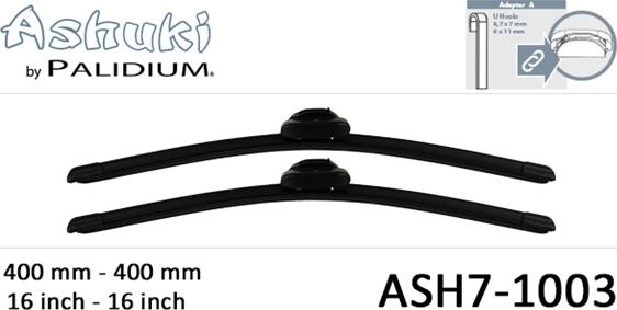 Ashuki ASH7-1003 - Щетка стеклоочистителя autospares.lv