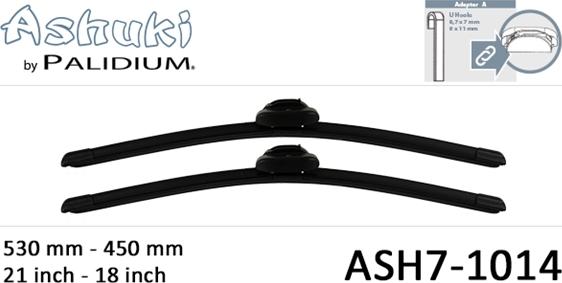 Ashuki ASH7-1014 - Щетка стеклоочистителя autospares.lv
