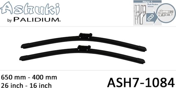 Ashuki ASH7-1084 - Щетка стеклоочистителя autospares.lv