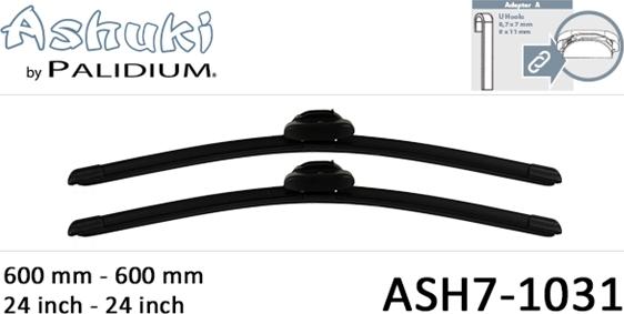 Ashuki ASH7-1031 - Щетка стеклоочистителя autospares.lv