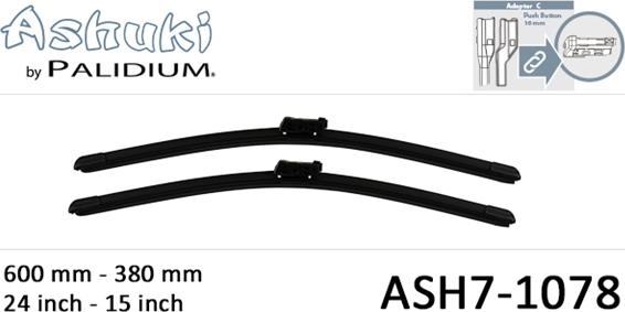 Ashuki ASH7-1078 - Щетка стеклоочистителя autospares.lv