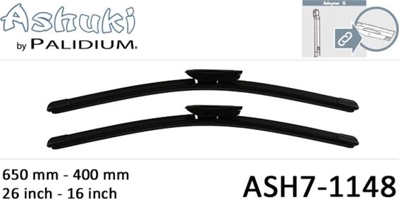 Ashuki ASH7-1148 - Щетка стеклоочистителя autospares.lv