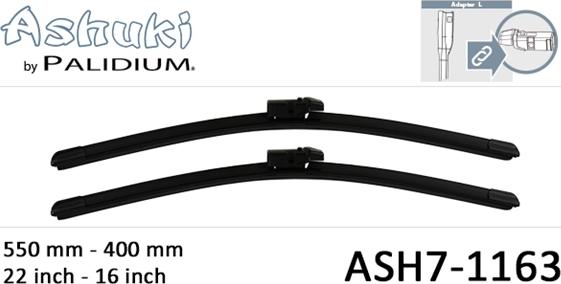 Ashuki ASH7-1163 - Щетка стеклоочистителя autospares.lv