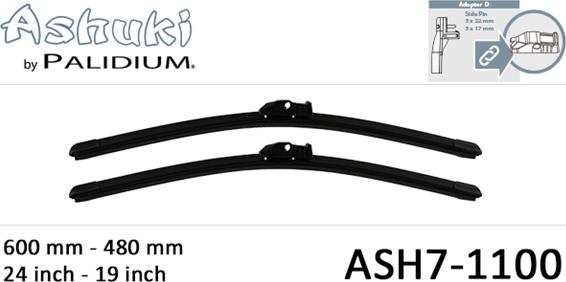 Ashuki ASH7-1100 - Щетка стеклоочистителя autospares.lv