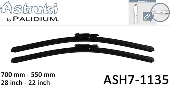 Ashuki ASH7-1135 - Щетка стеклоочистителя autospares.lv