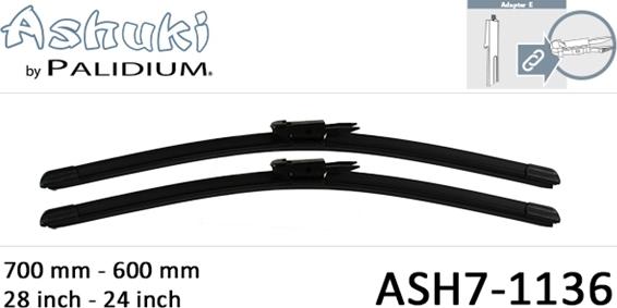 Ashuki ASH7-1136 - Щетка стеклоочистителя autospares.lv
