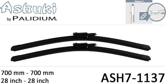 Ashuki ASH7-1137 - Щетка стеклоочистителя autospares.lv