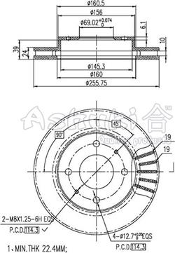 Ashuki C650-01 - Тормозной диск autospares.lv