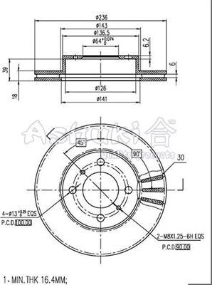 Ashuki C650-10 - Тормозной диск autospares.lv