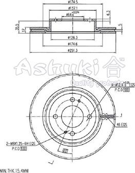 Ashuki C652-58 - Тормозной диск autospares.lv