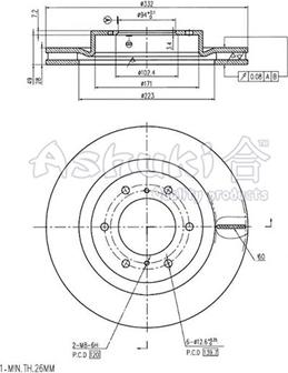 Ashuki C652-35 - Тормозной диск autospares.lv